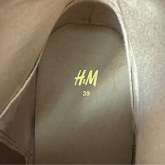 H&M Tan Suede Ankle Boots Size 8 - Picture 8 of 10